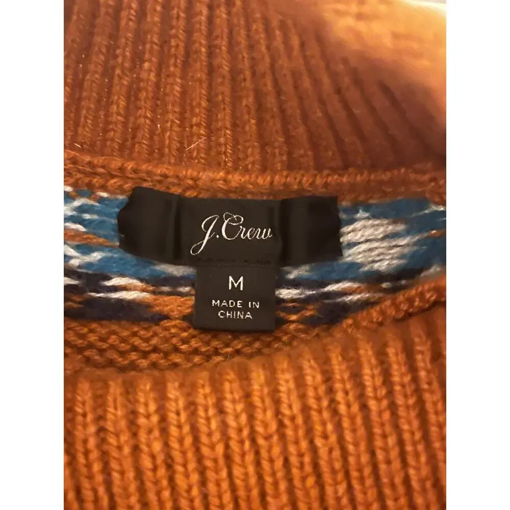 J. Crew Fair Isle Rollneck Sweater in Adobe Multi